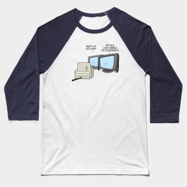 Can't Handle his Screenshots Baseball T-Shirt by NerdShizzle